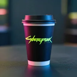 cyberpunk coffee cup
