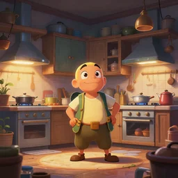 photo cartoon illustration comics manga painting of kitchen : 6 fantasy, digital painting, unreal engine, 8 k, volumetric lighting, contrast