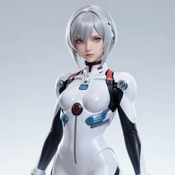 anime cyborg woman silver hair cool space suit, anime, ghost in the shell, photo, highly detailed