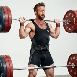 ryan reynolds as a powerlifter, masculine, muscular, handsome, powerful, bulky, hairy torso, 4 k hd
