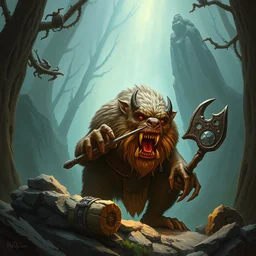 a bugbear, dnd illustration by dan mumford and jeff easley
