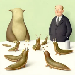slugs at a birthday party by rene magritte and roger dean