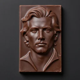 dark chocolate relief that looks like till lindemann, dark chocolate portrait