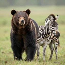 a bear - zebra - hybrid, animal photography