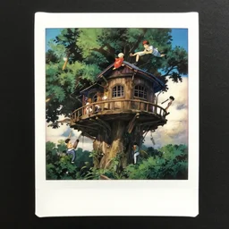 Polaroid of The Tree house battle, by Dice Tsutsumi, Makoto Shinkai, Studio Ghibli
