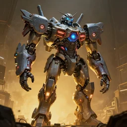 a extreme huge biopunk construction mecha, luminescent, rule of thirds, golden ratio, ambient lighting, syd mead, greg rutkowski, wlop, artgerm, artstation, highly detailed masterpiece