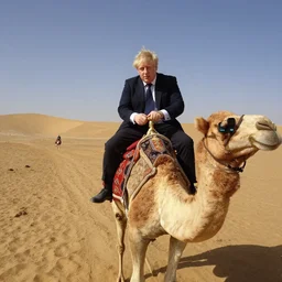 GoPro video of Boris Johnson riding a camel