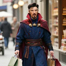 photo of doctor strange casually doing shopping