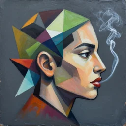 Weed Smoke profile picture by Sachin Teng, asymmetrical, Organic Painting , Matte Painting,  geometric shapes, hard edges, graffiti, street art:2 by Sachin Teng:4