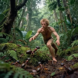 an incredible surrealist mix of human and ants in the jungle, by the best photographer of national geographic, scientific photo, hight quality, realistic light, kodachrome 6 4, hiperdetailed