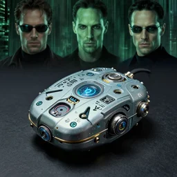 complex alien technology in the form of a small device, with multiple small parts and strange symbols by leonid afremov and thomas cole, style of the matrix