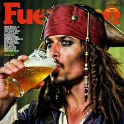 head and shoulder of a pirate drinking a beer, photography by steve mccurry and david lazar, volumetric lighting, very detailed face, artstation, press, magazine