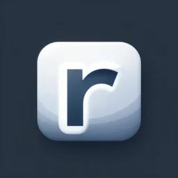 an icon of the letter r, single arrow, modern, pictorial mark, iconic logo symbol