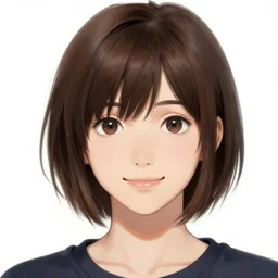photo of ai yazawa with simple smile paint detailed digital artstation, portrait hd 4 k, y greg rutkowski and gaston bussiere and craig mullins and j. c. leyendecker, hd