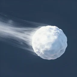 a snowball faster than light, motion lines, artstation