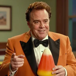 john candy with skin like candy corn