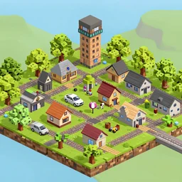 townscaper level designed by justin gerard