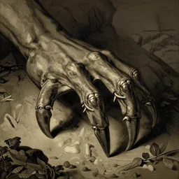 demon claw, by gustave dore
