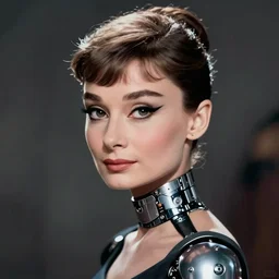 portrait of audrey hepburn as an android by egon schiele in the style of greg rutkowski