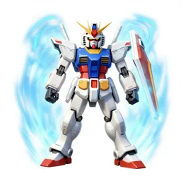 gundam 3 d ninja ingame illustration radiating aura