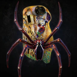 fractal spider giger portrait, hyper detailed, digital art, trending in artstation, cinematic lighting, studio quality, smooth render, unreal engine 5 rendered, octane rendered, art style by klimt and nixeu and ian sprigger and wlop and krenz cushart.