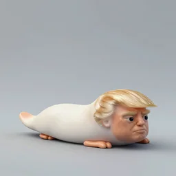 photo of Donald Trump transforming into a slug