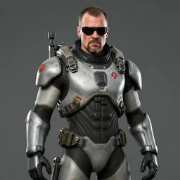 walter white wearing an hev suit in half - life 2, highly detailed, movie still, 8 k