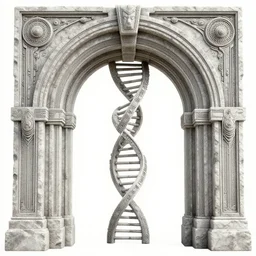 a double helix dna cyberpunk steampunk stone carved archway, art deco high details, lineart, by vincent di fate and joe fenton, inking, screen print, masterpiece, trending on artstation, sharp, high contrast, hyper - detailed, ultrawide, hd, 4 k, 8 k