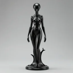 minimalistic ebony artnouveau style alien vampiress by rene lalique 8 k