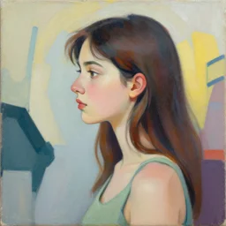 Monet portrait painting of a beautiful girl, medium shot, asymmetrical, profile picture, Organic Painting, sunny day, Matte Painting, bold shapes, hard edges, street art, trending on artstation, by Huang Guangjian and Gil Elvgren and Sachin Teng