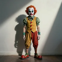 a sad clown with missing legs