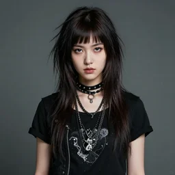 a portrait of a pretty sewer punk young lady by adolf hiremy - hirschl