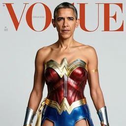 barack obama as wonderwoman, vogue cover photo