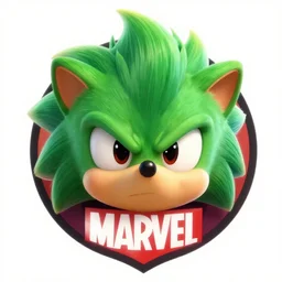 behance hd, 3 d head of green hedgehog, cgsociety, symmetrical logo, a digital painting by marvel, cgsociety, angry