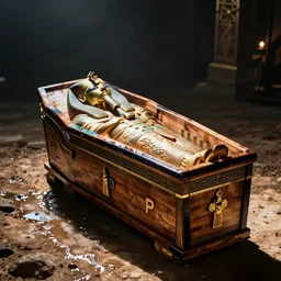 wet plate photography egyptian wooden coffin, scp