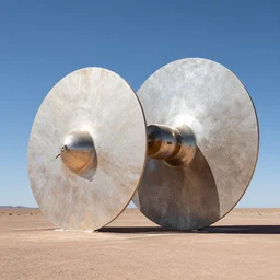 Giant satellite disks in the Atacama Desert, by Charles Sheeler and Zaha Hadid