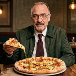 saul goodman as a pizza