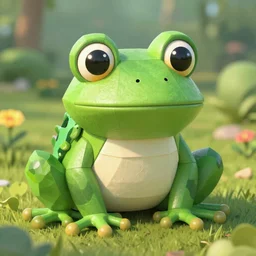a frog made out of hexagons