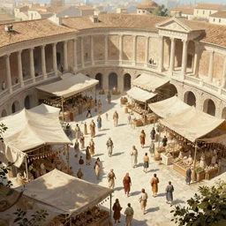 market in ancient rome, intricate, elegant, highly detailed, digital painting, artstation, concept art, smooth, sharp focus, illustration, art by artgerm and greg rutkowski and alphonse mucha, 8 k