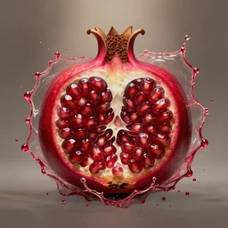 amazing masterclass symmetrical portrait of a pomegranate, hearthstone splash art, deiv calviz, splash art, natural light, elegant, intricate, fantasy, atmospheric lighting, by greg rutkowski, hearthstone splash art, hd wallpaper, ultra high details, cinematic composition, professional unique master piece