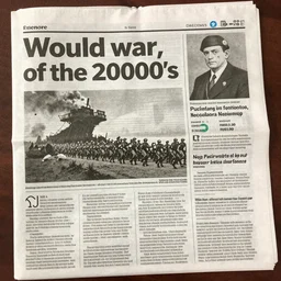 would war, a page of the 2 0 0 0 s newspaper