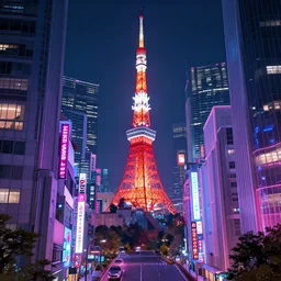 tokyo - a neon wonderland unreal engine, detailed, artstation, concept art, smooth, art by artgerm and greg rutkowski