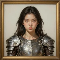 a professionally painted portrait of an attractive young girl, partially clothed in battle armor, olive skin, long dark hair, beautiful bone structure, symmetrical facial features, intricate, elegant, digital painting, concept art, illustration, smooth, sharp focus, finely detailed, beautifully framed, from Metal Gear, in the style of Artgerm and Greg Rutkowski and William-Adolphe Bouguerea