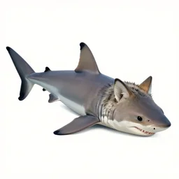 Wolf shark chimera, shark with wolfish features, half wolf half shark