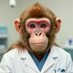 a highly detailed monkey portrait of a dentist, james gurney, james jean