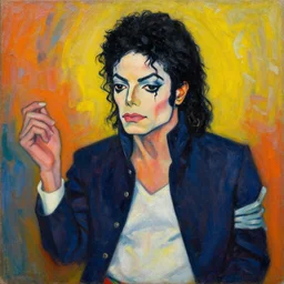 a beautiful painting michael jackson, by fauvism realistic painting