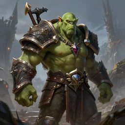 An Warcraft Orc, artwork by Alex Horley