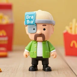 breaking bad action figure, small figure, happy meal toy, photo