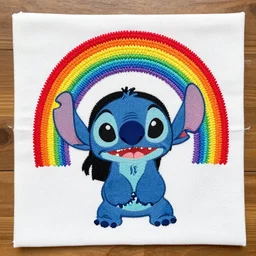 rainbow colored stitch from lilo and stitch