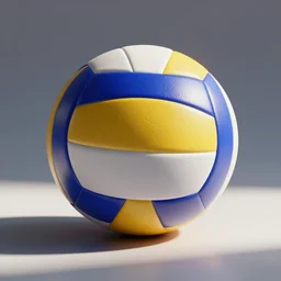 3d render of shiny volleyball